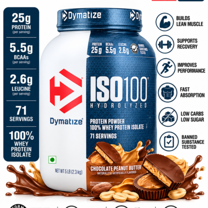 DYMATIZE ISO 100 HYDROLYZED – 100% WHEY PROTEIN ISOLATE 5 LBS