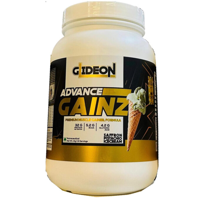 GLIDEON ADVANCE GAINZ MUSCLE GAINER 1 KG 10 SERVINGS