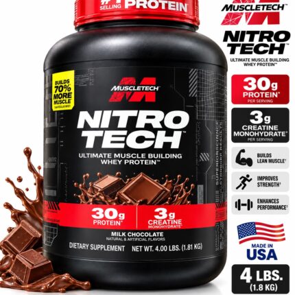 MUSCLETECH USA 4LB NITROTECH WHEY USA NEW