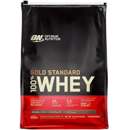Optimum Nutrition, Gold Standard 100% Whey Protein Powder, Double Rich Chocolate, 10 lb, 149 Servings