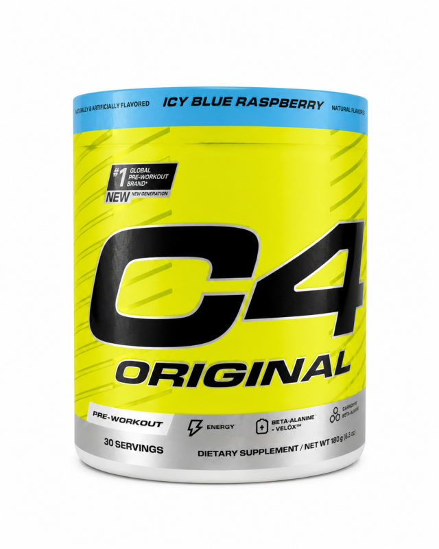C4 Pre Workout Original Icy Blue Raspberry 30 Servings by Cellucor