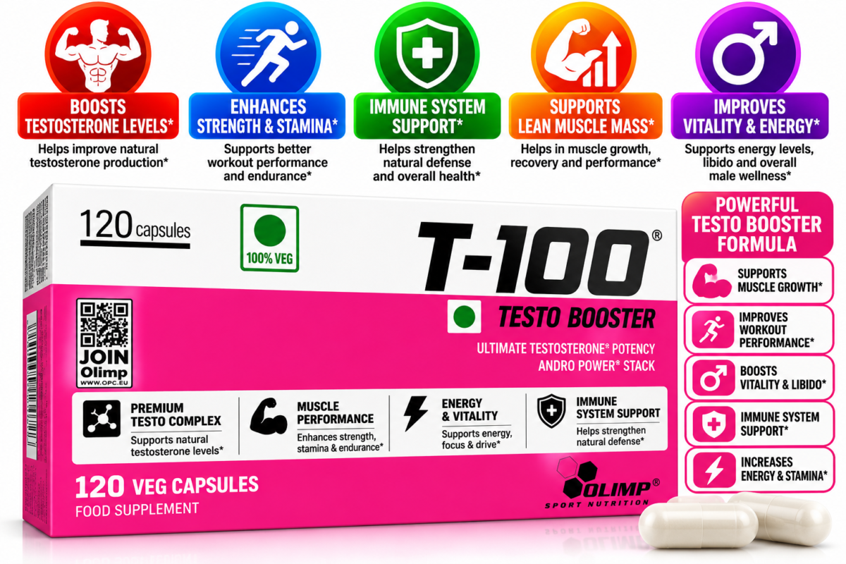 Best Olimp T-100 Male Testo Booster 120 Capsules