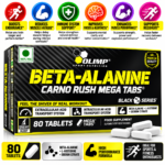 Beta-Alanine Carno Rush Mega Tabs – Advanced Pre-Workout Endurance Support 80 capsules