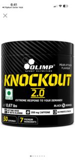 Olimp Knockout 2.0 Pre Workout 305g | 200mg Caffeine | 50 Servings | Cola Blast
