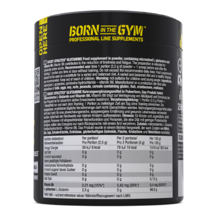 Olimp Rocky Athletes Glutamine 250g Black Series L-Glutamine Powder 100 Servings