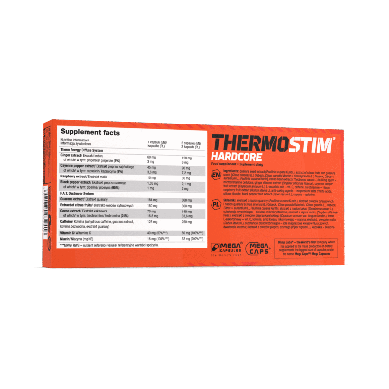Olimp Thermo Stim Hardcore Black Series 60 Capsules Thermogenic Supplement
