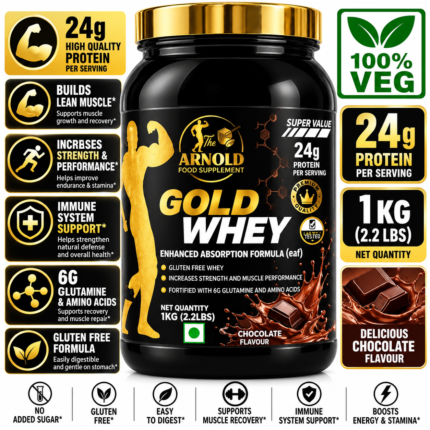 Arnold Gold Whey Protein chocolate flavour premium 24g protein/ 1kg (2.2LBS)