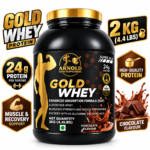 Arnold Gold Whey Protein Chocolate  flavour – Premium 24g Protein | 2KG (4.4LBS)
