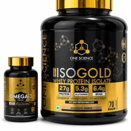 Best One Science ISO Gold Whey 5 LBS + Omega 3 60 CAPSULES Combo