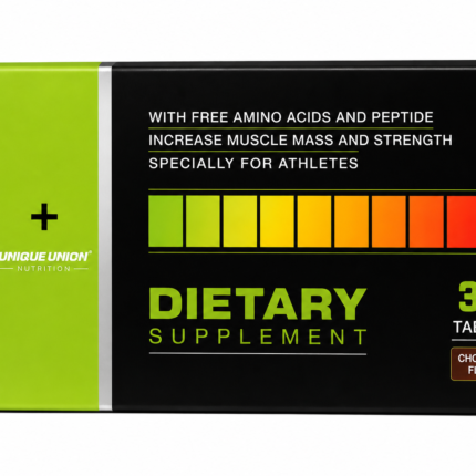 Unique Union Unique Amino 325 Tablets – Chocolate Flavor | Free Amino Acids & Peptides