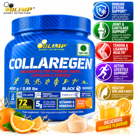 Olimp Collaregen Black Series – 400g | Collagen Joint Support Supplement
