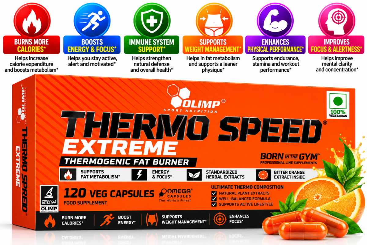 Olimp Thermo Speed Hardcore – 120 Capsules | Metabolism & Weight Management Supplement