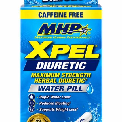 MHP XPEL® Maximum Strength Herbal Diuretic (Caffeine-Free) – 80 Capsules