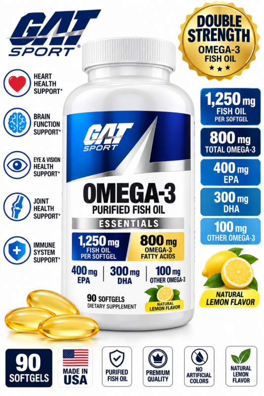 GAT SPORT OMEGA 3 FISH OIL 90 SOFTGELS