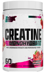 Nutrex Research Pure & Micronized Creatine Monohydrate Powder – Strawberry Watermelon (60 Servings, 390g)