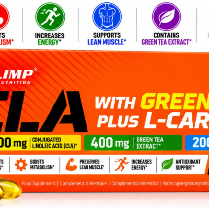 Olimp Sport Nutrition CLA with Green Tea plus L-Carnitine – 60 Softgel Capsules