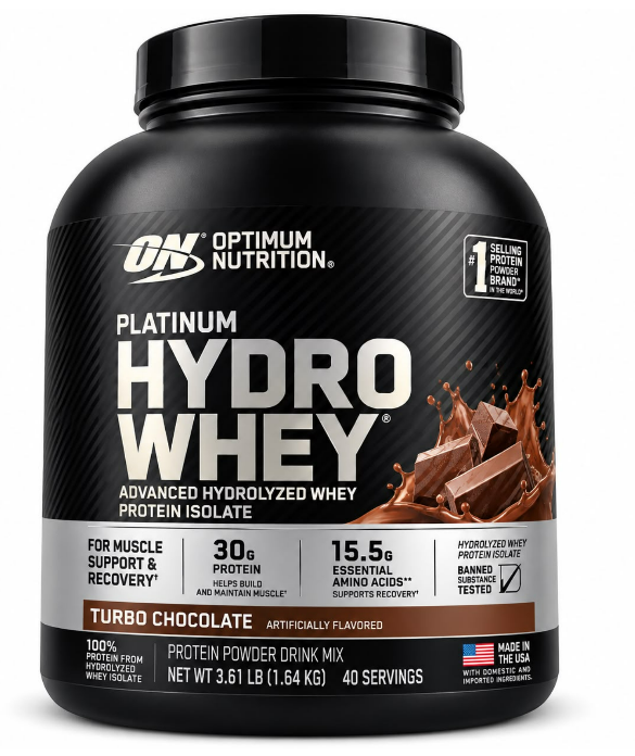 Optimum Nutrition Platinum Hydrowhey® – Turbo Chocolate (3.61 lbs / 1.64 kg, 40 Servings)