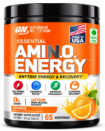 Optimum Nutrition Essential AMIN.O. ENERGY® Powder – Orange (65 Servings, 585g) – 100% Veg